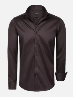 Wam Denim Overhemd Lange Mouw 75665 Pelle Brown| Overhemd Lange Mouwen