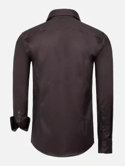 Wam Denim Overhemd Lange Mouw 75665 Pelle Brown| Overhemd Lange Mouwen