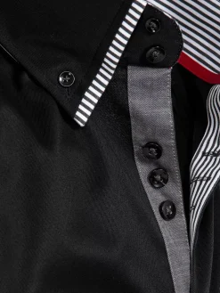 Wam Denim Overhemd Lange Mouw 75720 Perth Black| Overhemd Lange Mouwen