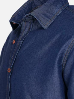 Wam Denim Overhemd Lange Mouw 75664 Potamos Navy| Overhemd Lange Mouwen