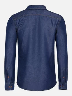 Wam Denim Overhemd Lange Mouw 75664 Potamos Navy| Overhemd Lange Mouwen