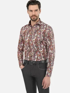 Wam Denim Overhemd Lange Mouw 75690 Rathmore Red| Overhemd Lange Mouwen