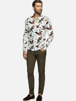 Wam Denim Overhemd Lange Mouw 75714 Santana White| Overhemd Lange Mouwen