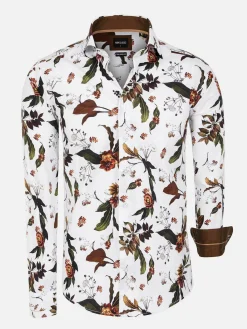 Wam Denim Overhemd Lange Mouw 75714 Santana White| Overhemd Lange Mouwen