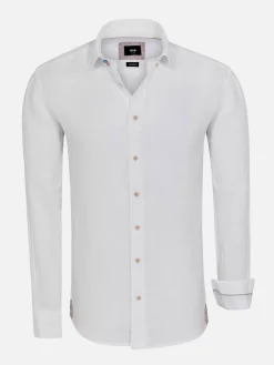 Wam Denim Redention Linen White Overhemd Lange Mouw| Overhemd Lange Mouwen