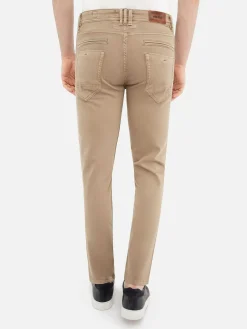 Wam Denim Sahara Button Closure Light Beige Jeans| Jeans