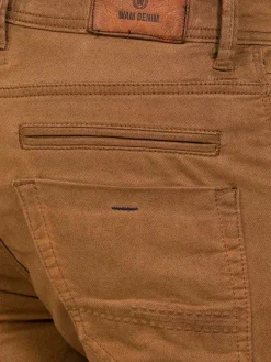 Wam Denim Sampson Beige Slim Fit Denim Korte Broek| Shorts