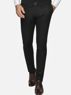 Wam Denim Scottsville Slim Fit Black Suit Pantalon| Pantalons