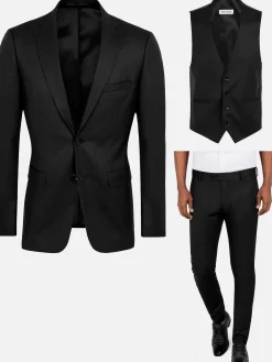 Wam Denim Scottsville Slim Fit Black Suit Pantalon| Pantalons