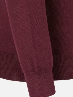 Wam Denim Siena Round-Necked Dark Red Sweater| Sweaters