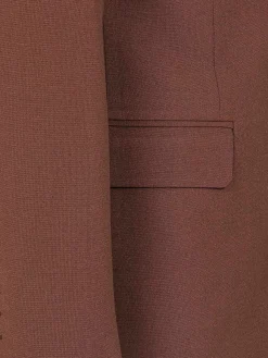 Wam Denim Slim Fit Brown Textured Colbert| Colberts