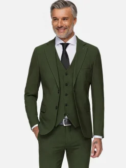 Wam Denim Slim Fit Khaki Textured Colbert| Colberts