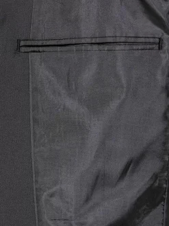 Wam Denim Slim Fit Textured Black Tuxedo Colbert| Colberts