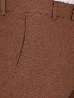 Wam Denim Slim Fit Textured Brown Pantalon| Pantalons