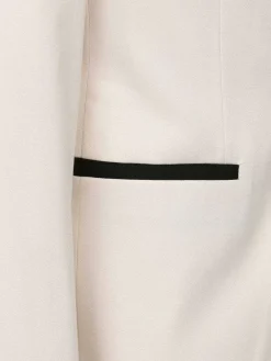 Wam Denim Slim Fit White Tuxedo Colbert| Colberts