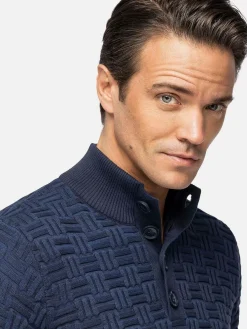 Wam Denim Sweater 76363 Florida Navy| Sweaters