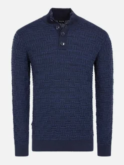 Wam Denim Sweater 76363 Florida Navy| Sweaters