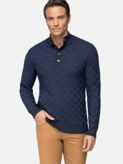 Wam Denim Sweater 76363 Florida Navy| Sweaters