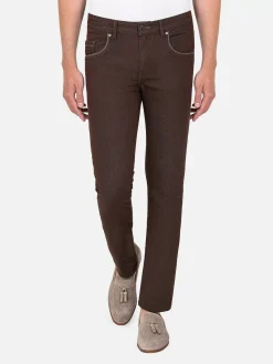 Wam Denim Swindon Stretch Slim Fit Brown Jeans| Jeans