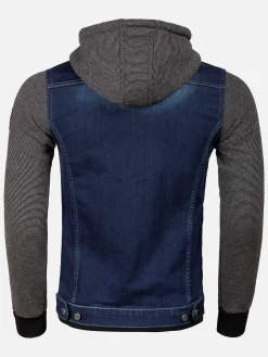 Wam Denim Thun Slim Fit Hoodie Navy Black Vesten| Vesten