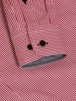 Wam Denim Vermilion Checkered Red Overhemd Lange Mouw| Overhemd Lange Mouwen