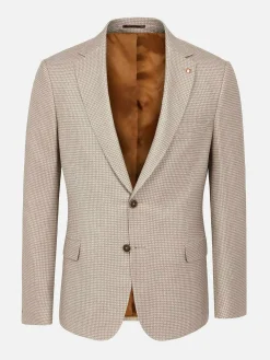 Wam Denim Vivia Single Breasted Check Dark Beige Colbert| Colberts