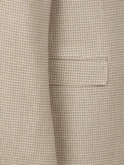 Wam Denim Vivia Single Breasted Check Dark Beige Colbert| Colberts