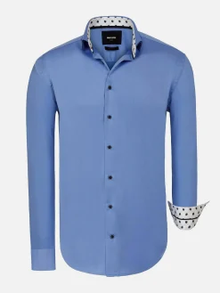 Wam Denim Waylon Regular Fit Royal Blue Overhemd| Overhemd Lange Mouwen